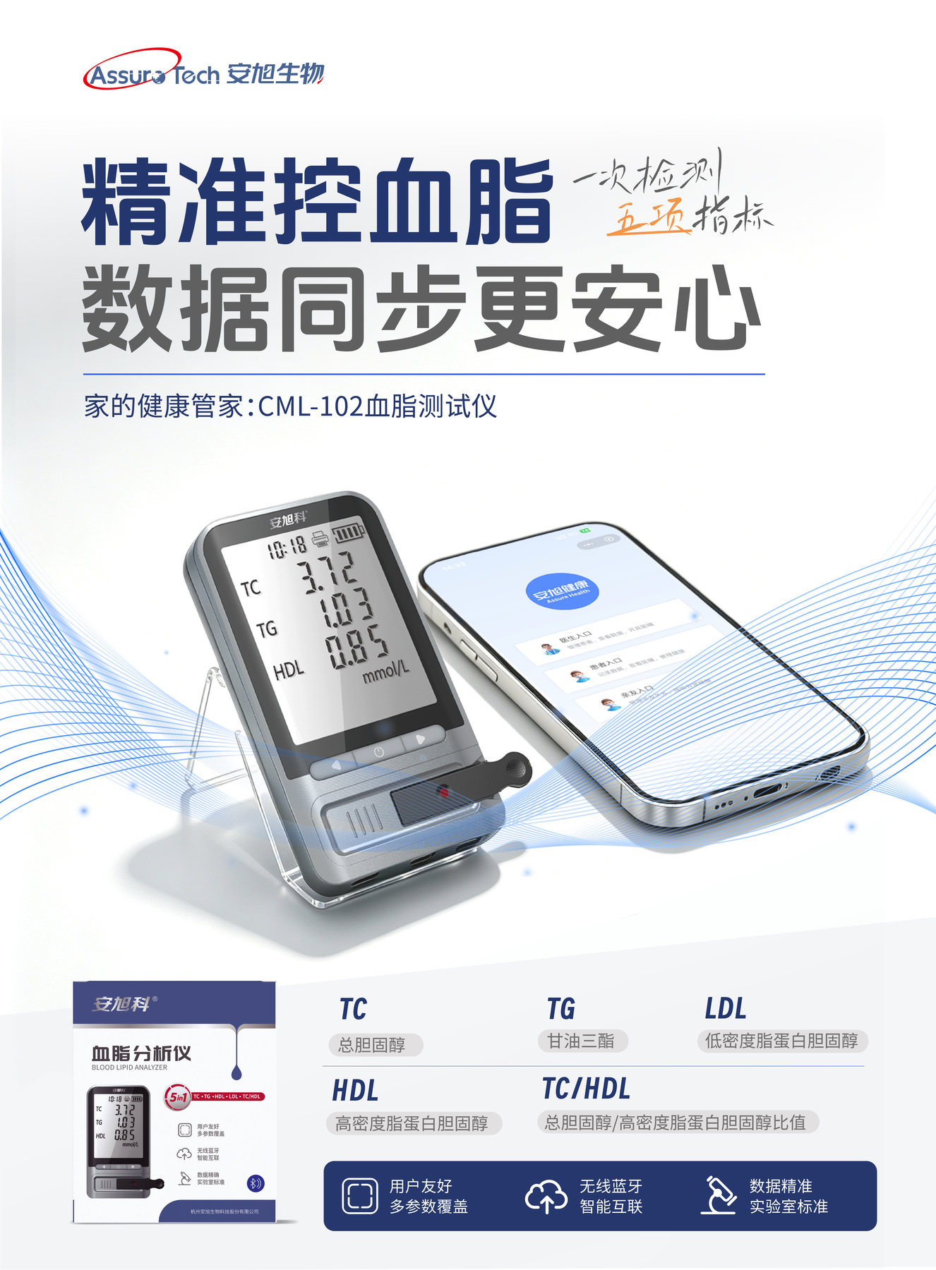 血脂仪单页海报